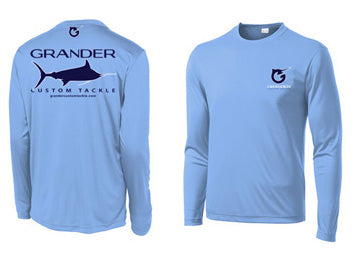 SPF Performance Billfish T Shirt- Long Sleeve in Blue – Grander Custom  Tackle, LLC