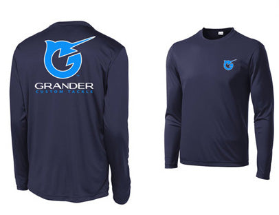 SPF Performance T Shirt - Long Sleeve in Navy – Grander Custom Tackle, LLC